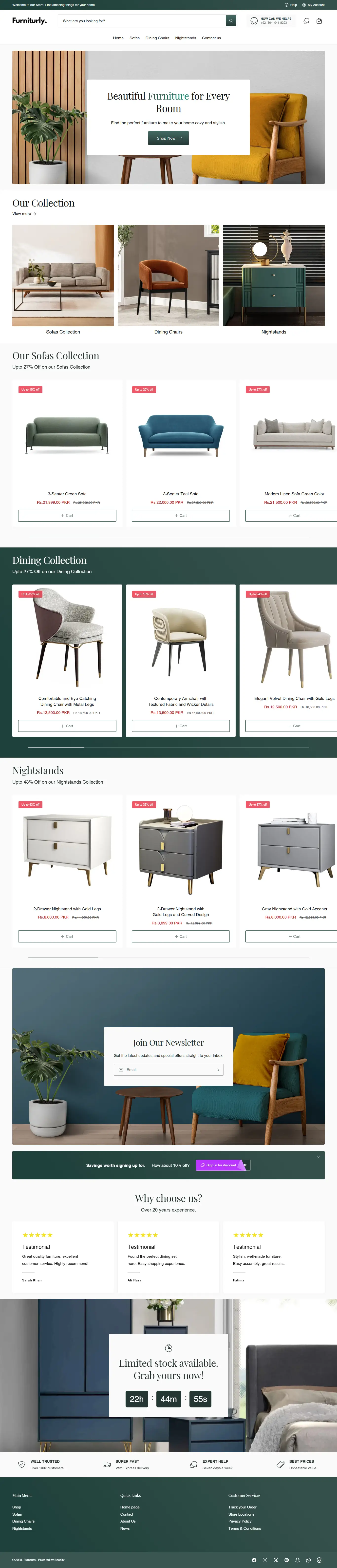 Furnituly Homepage